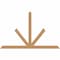 Ekena Millwork Saratoga Timber Gable Bracket, Western Red Cedar, 72"W x 45"H x 3 1/2"D x 3 1/2"F, 15/12 Pitch GBW072X45X0404SAR00SWR - alternate 1